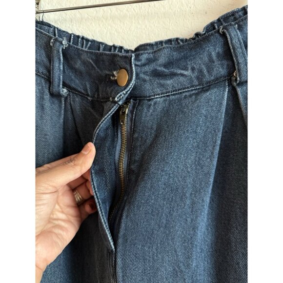 YFB Young Fabulous & Broke Wide-Leg High Rise Elastic Waist Jeans Skirt Sz S Y2K - Picture 5 of 13